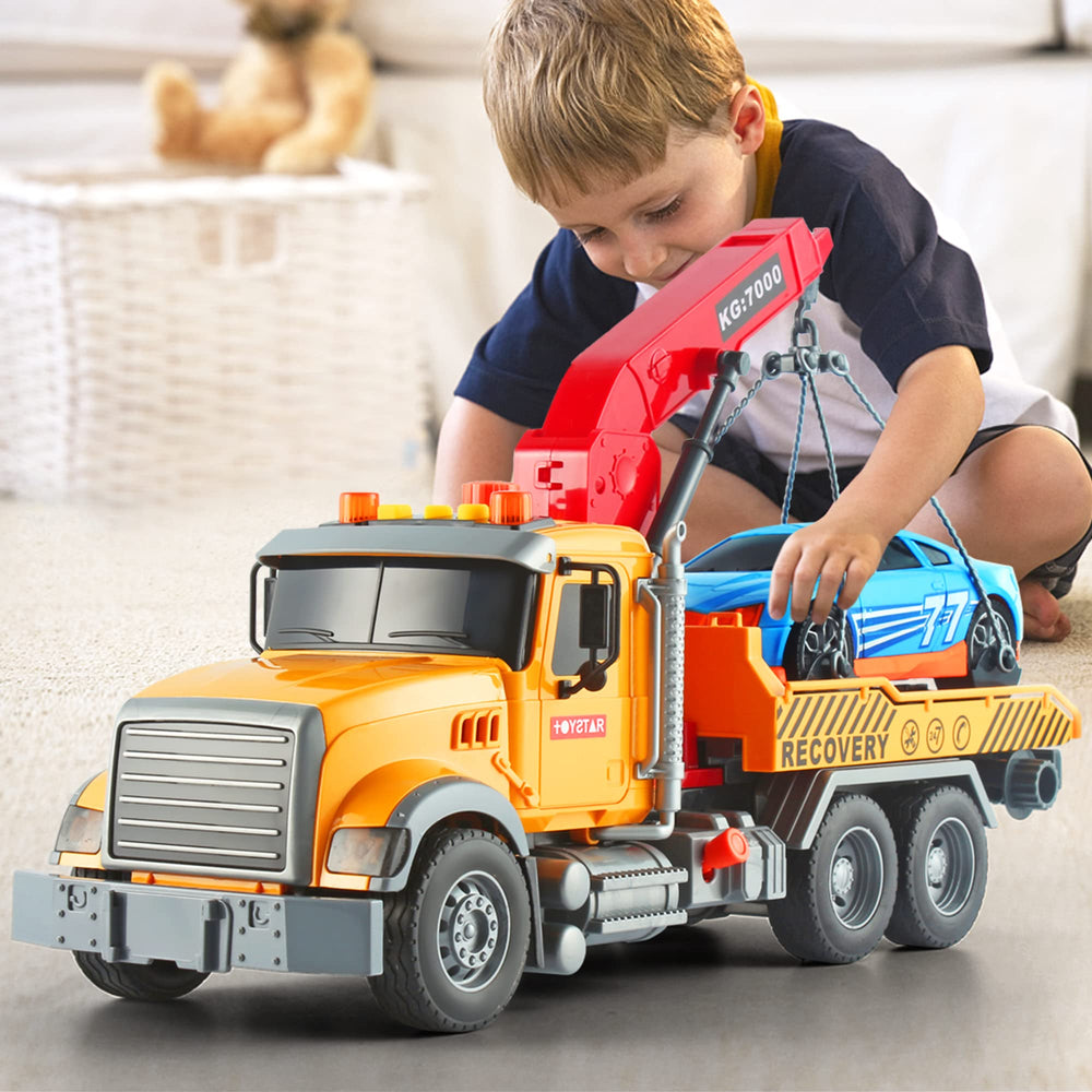 Dwi Dowellin tow truck side view showing extendable arm for rescue imagination