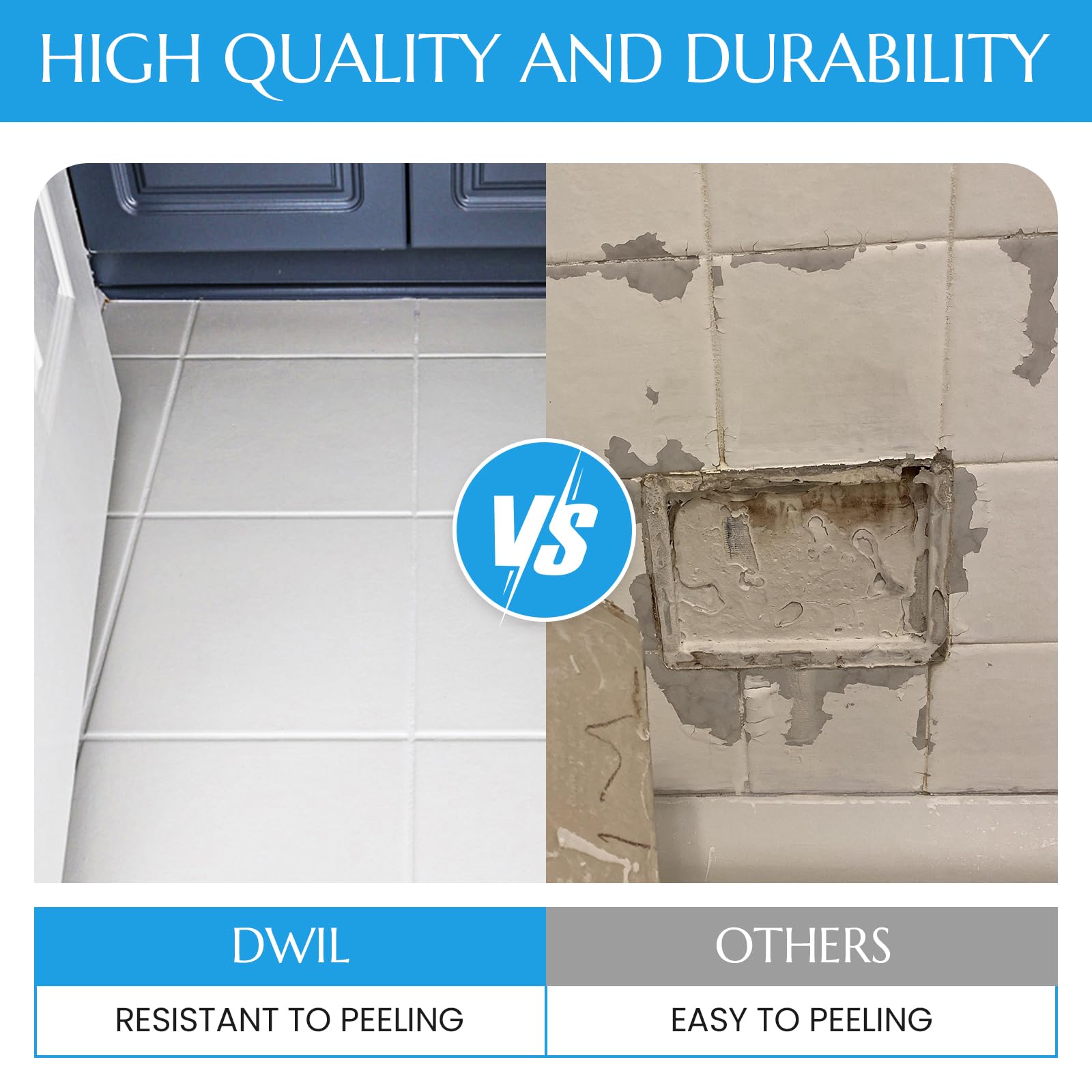 DWIL tub paint application brush for precise coating on surfaces.