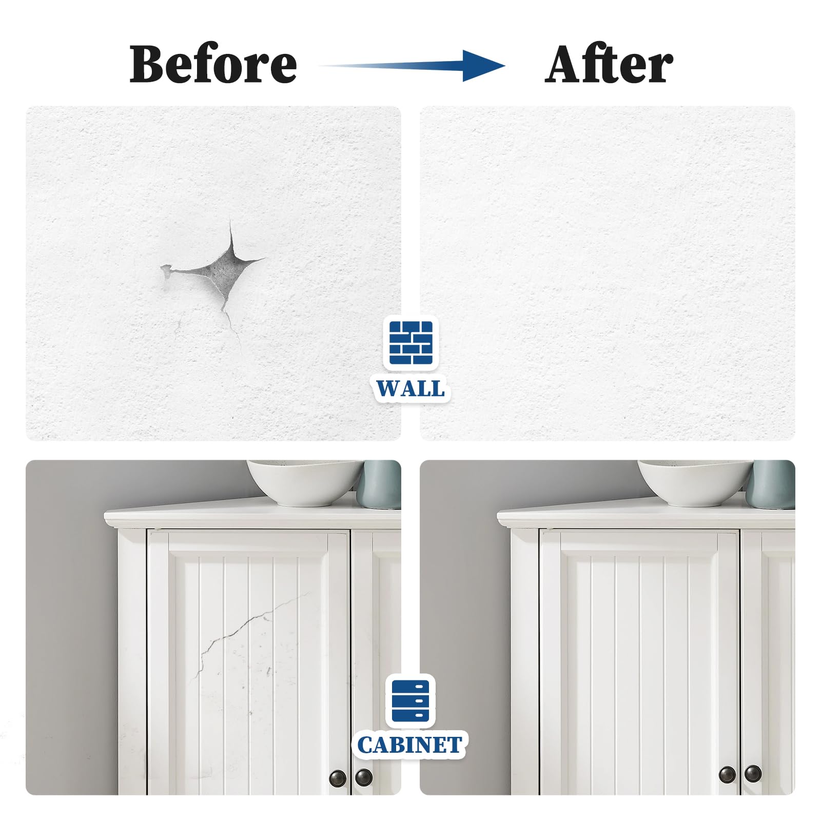 DWIL White Touch Up Door Edge repairing minor blemishes with crisp finish.