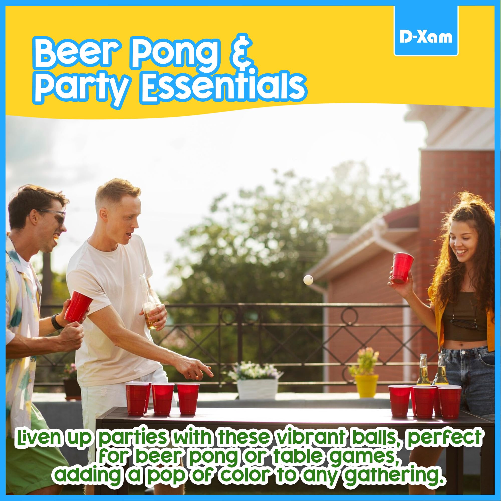 D-Xam colored balls perfect for beer pong and party decoration