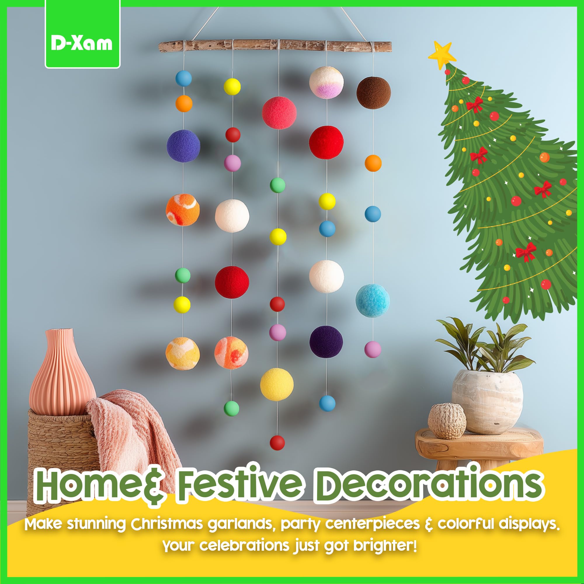 D-Xam 40mm bright color balls for classroom games