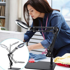 Dylviw magnifier lamp arm extending to reach exact lighting positions
