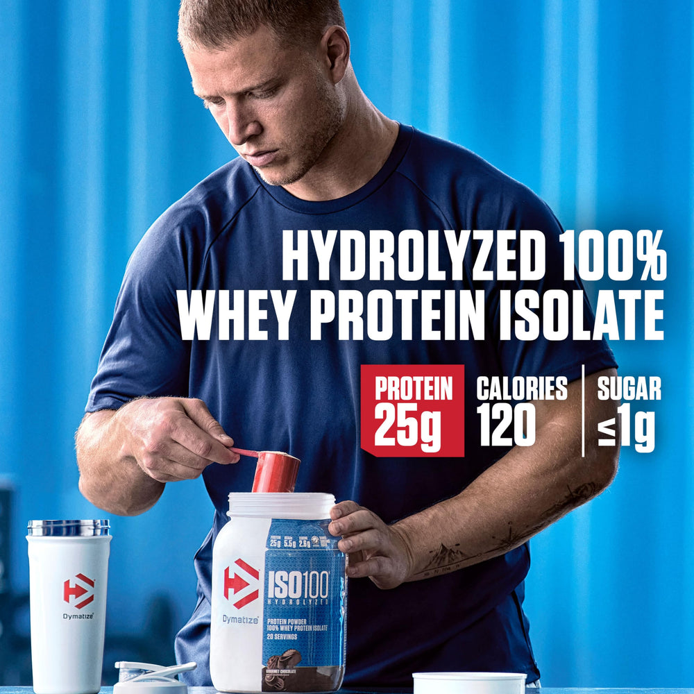 ISO100 25g protein serving with scoop