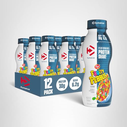 Dymatize Fruity Pebbles 12-pack box offers multiple servings