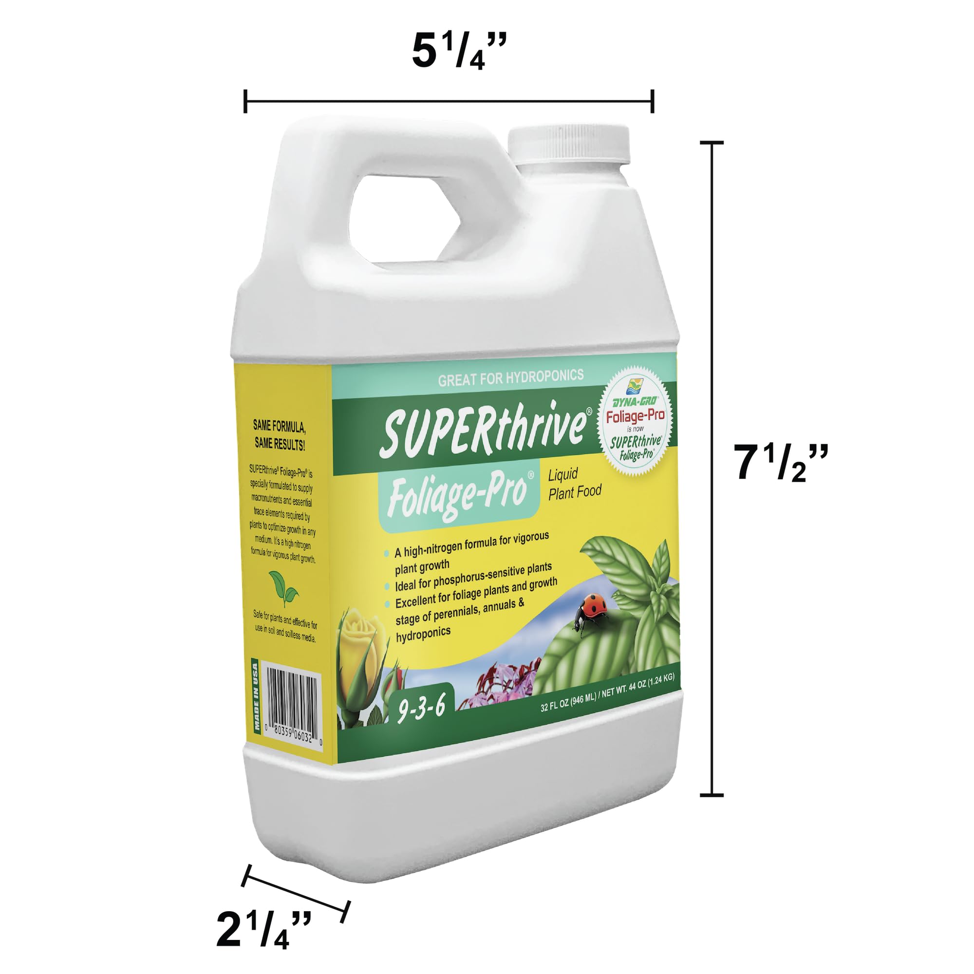 Dyna-Gro Foliage Pro with 3-1-2 NPK ratio supports vibrant color and strong stems.