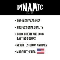 Dynamic Color Co Chinese Red Tattoo Ink pigment swatch displays vivid red color in a natural finish