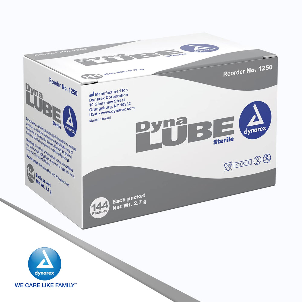 Dynarex DynaLube in clinical use may ease instrument insertion.