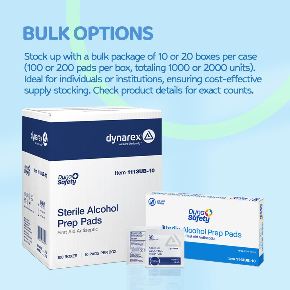 Dynarex DynaSafety pads are ideal for travel and office use.