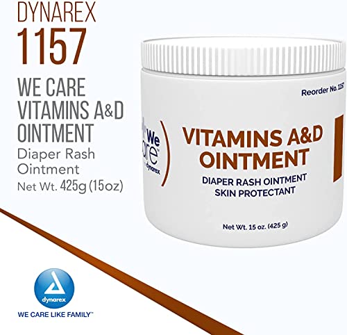Dynarex Vitamins A & D Ointment applied to diaper rash relief