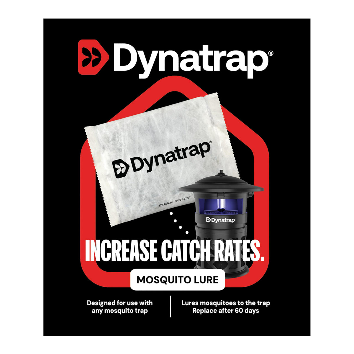 DynaTrap Mosquito Lure Sachet attracts more mosquitoes to the outdoor trap.