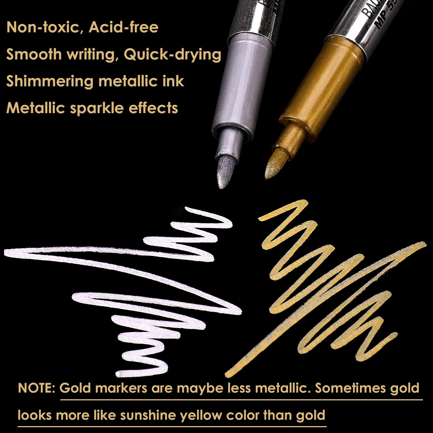Dyvicl gold bullet-tip marker on glass adds bright accents