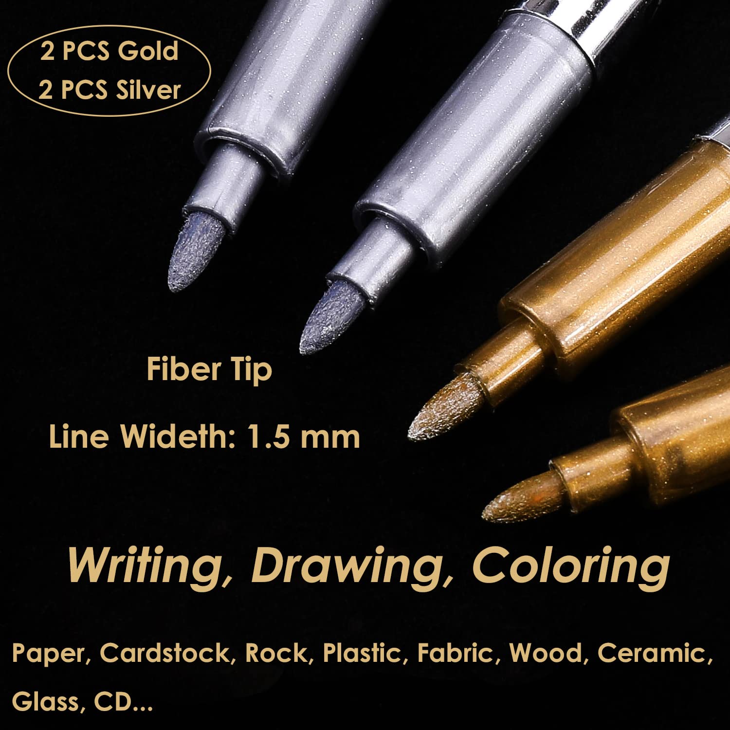 Dyvicl silver marker shines on rock painting with fine detail