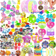 DZLHQON 212-pack variety toys in vibrant colors ideal for kids' party bags.