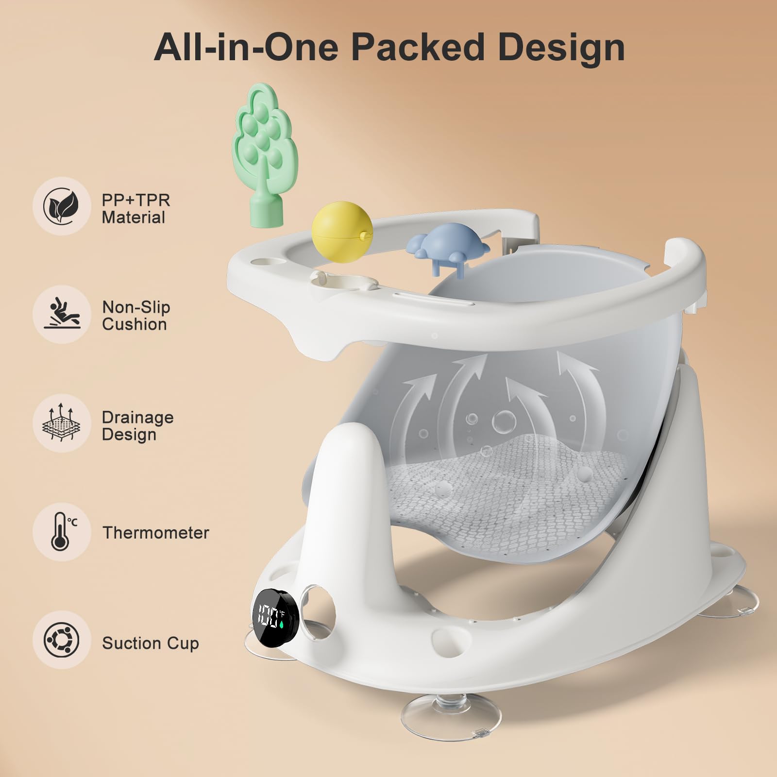 DZMDIP soft cushions provide cozy support for your baby during baths
