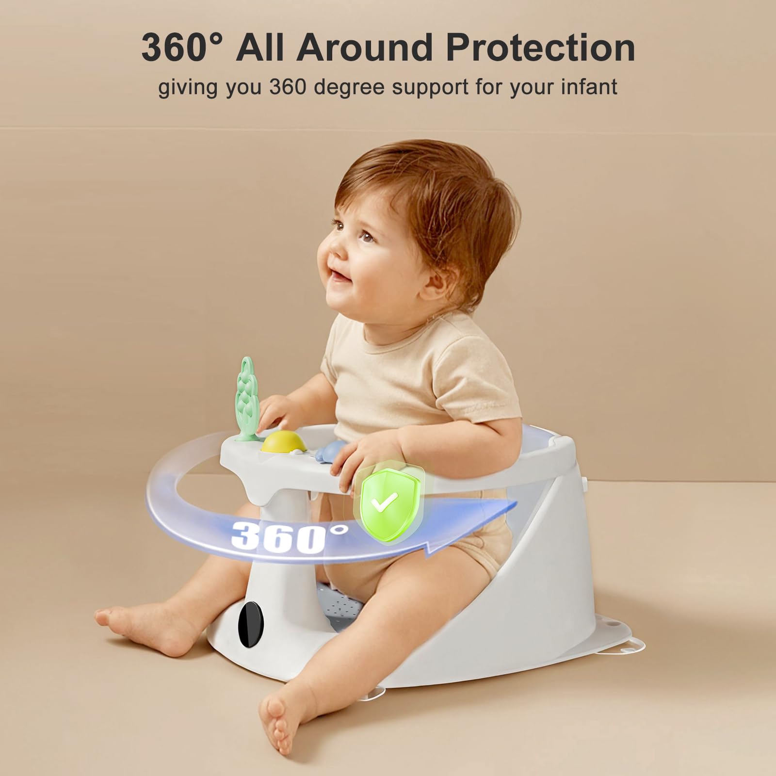 DZMDIP ergonomic backrest and armrests cradle baby’s head and body