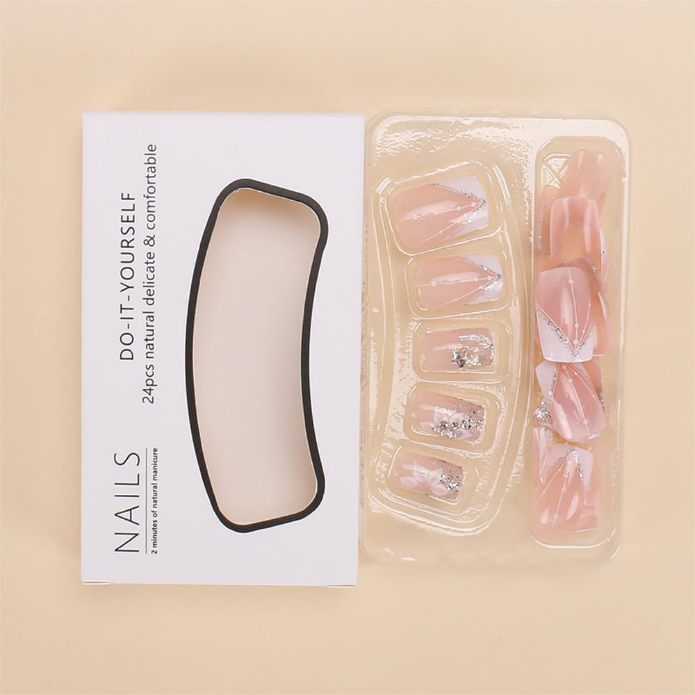 DZPGUONIZ jelly glue stickers kit for quick, secure nail application