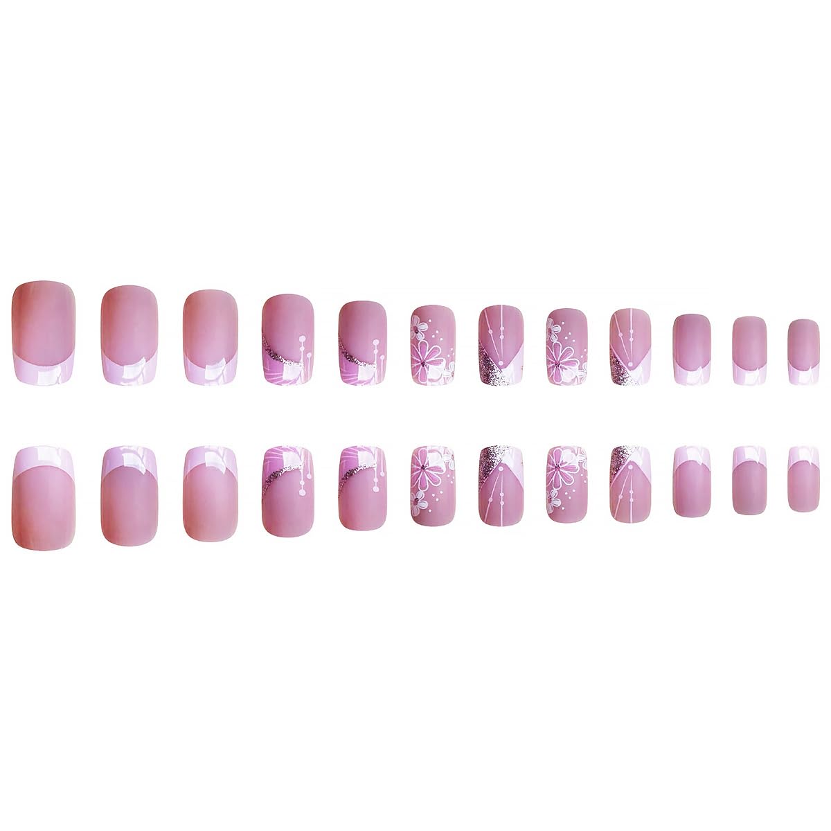 DZPGUONIZ short square nails bundle for fast at-home styling