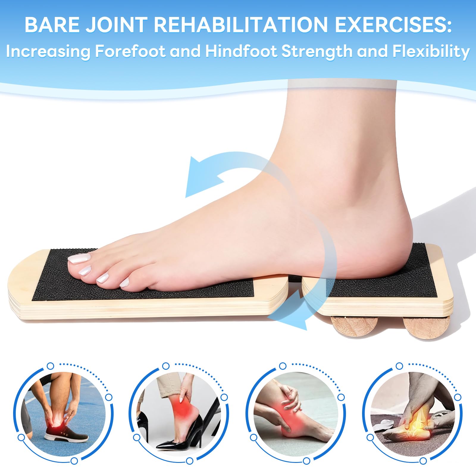 DZSYWL ankle balance board adjustable bars for targeted ankle strength training.