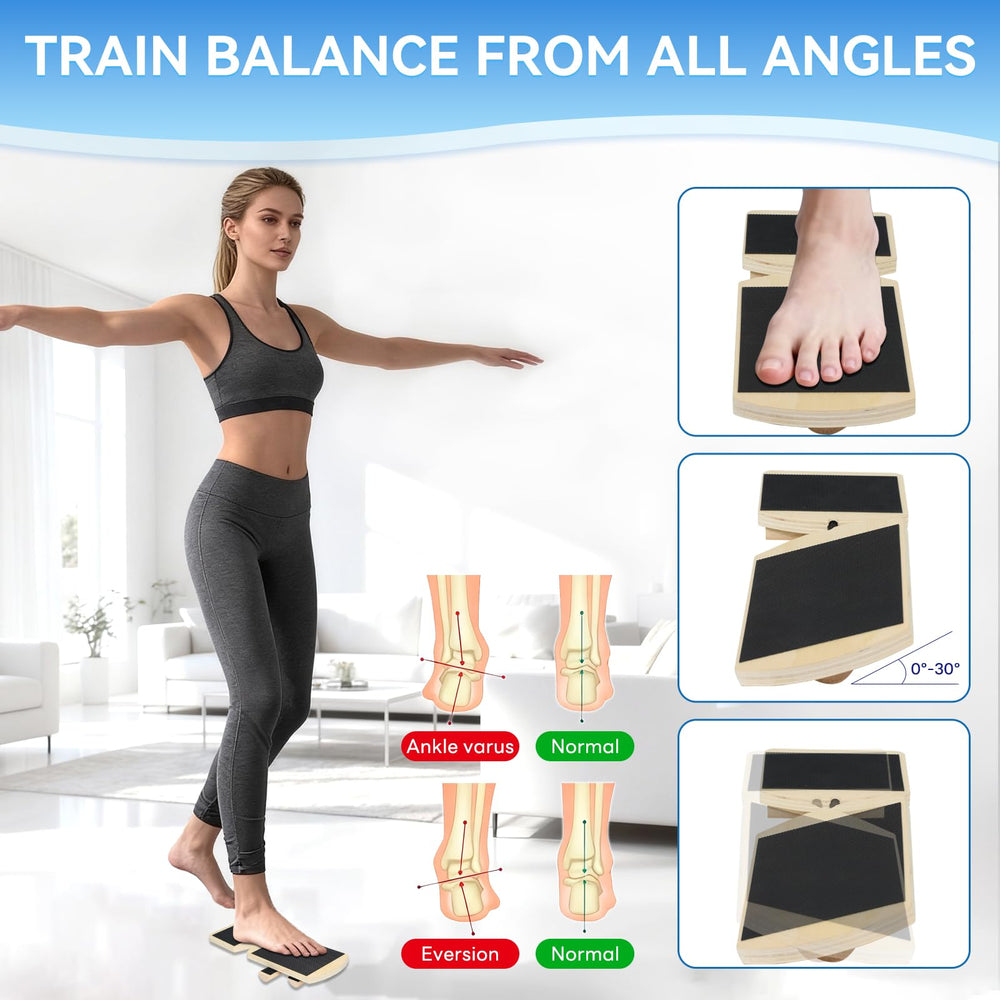 DZSYWL ankle balance board birch wood construction supports up to 300 lbs.