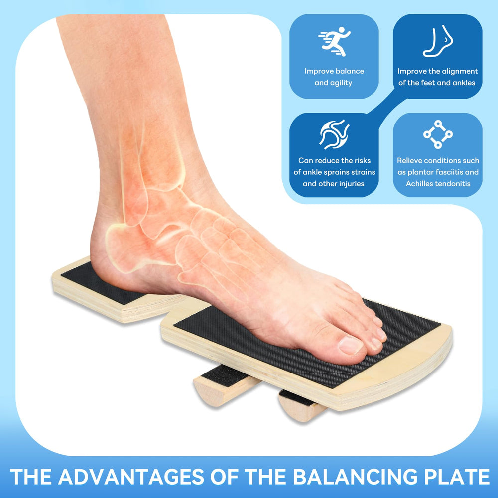 DZSYWL ankle balance board textured non-slip surface for secure barefoot use.