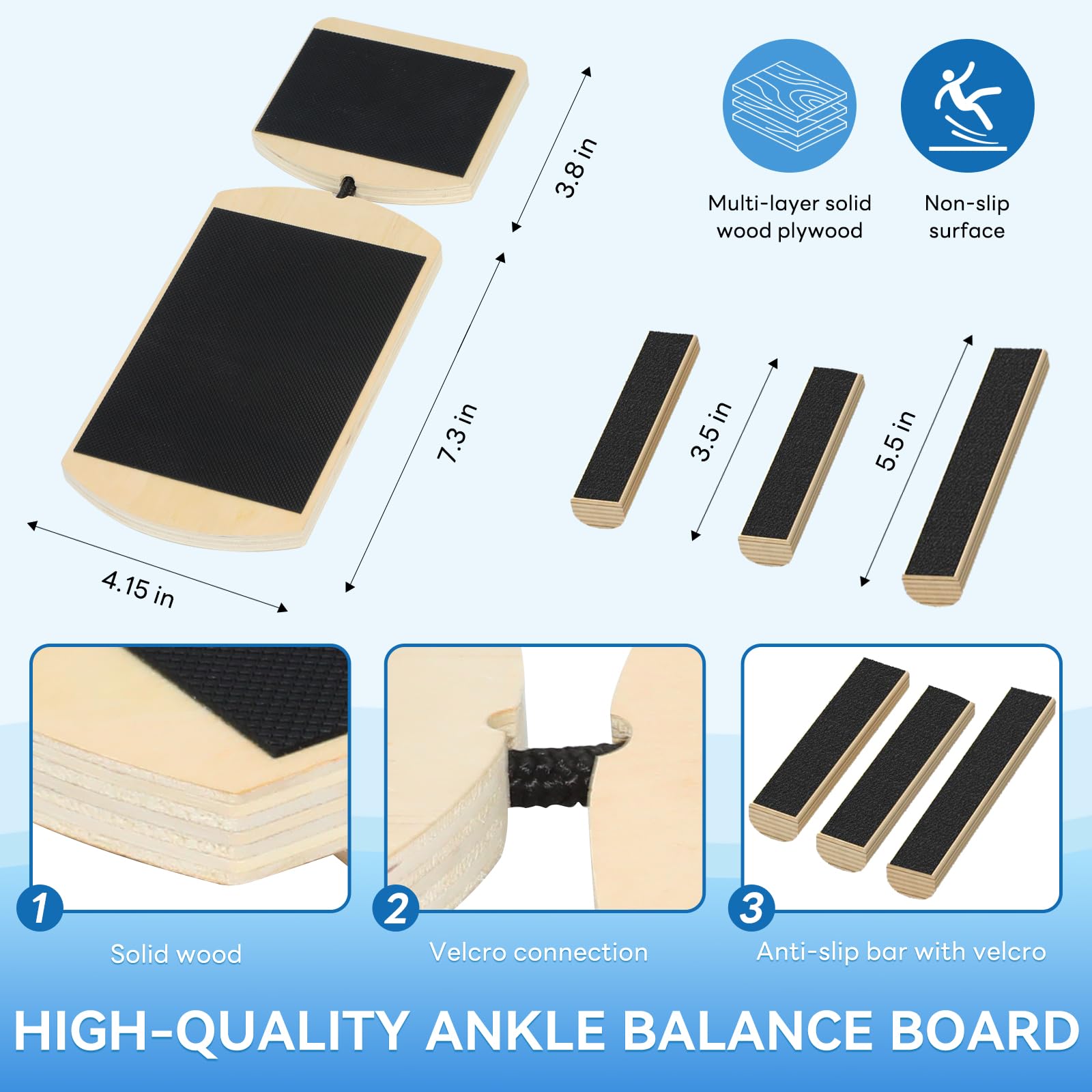 DZSYWL ankle balance board portable and foldable for travel workouts.
