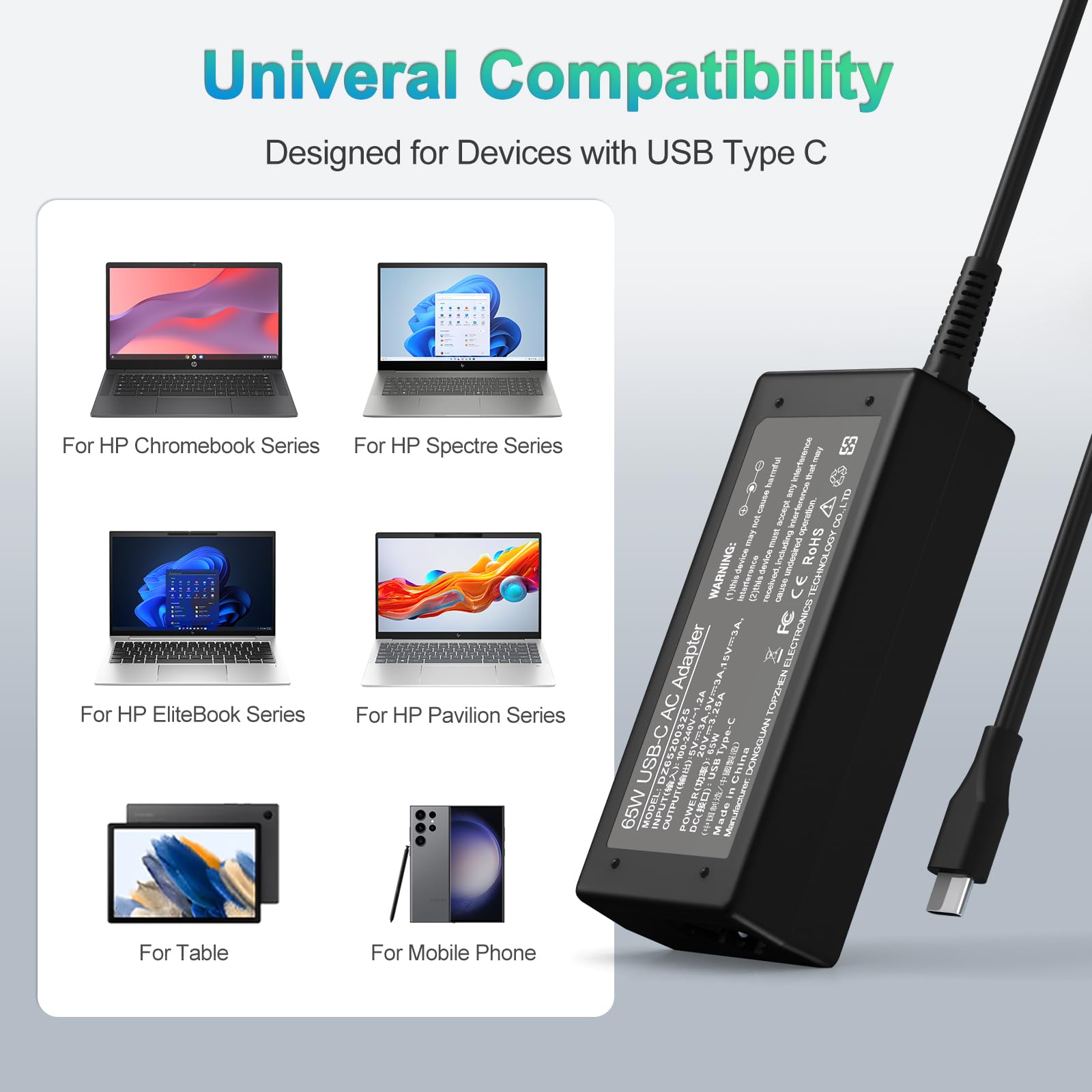 Dzytnsy compact travel-size charger enables easy charging anywhere.