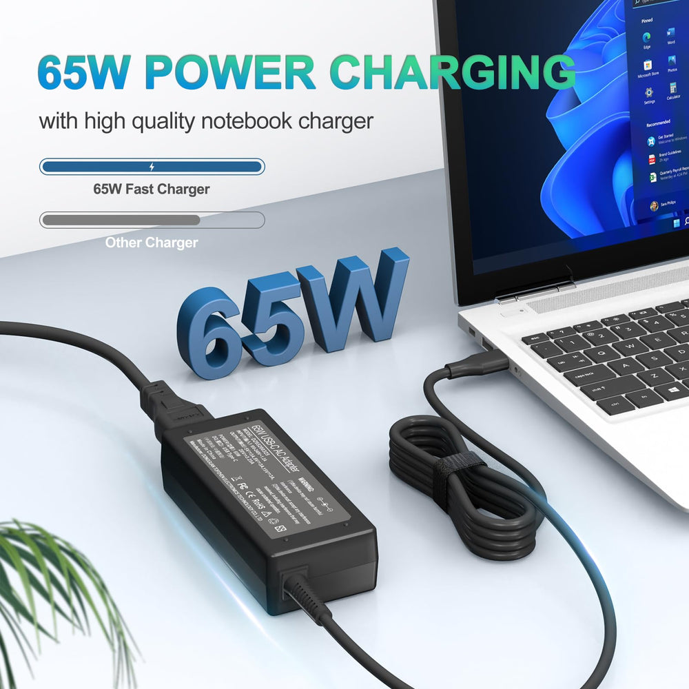 Dzytnsy USB-C output delivers 65W for quick top-ups on many laptops.