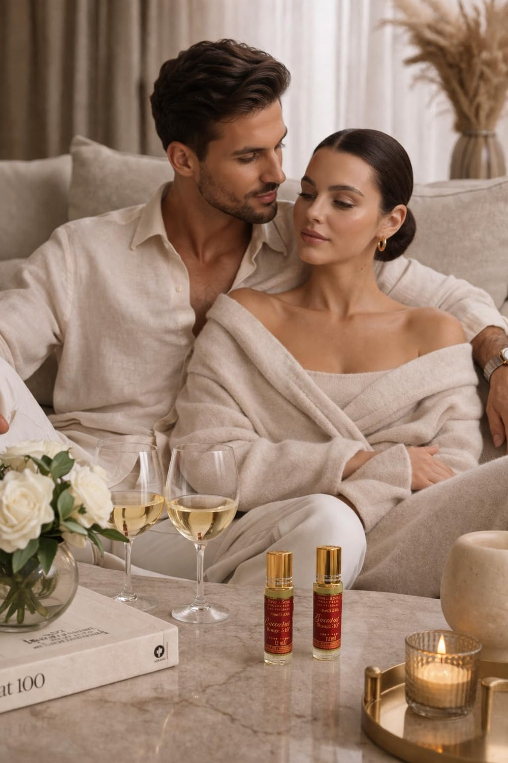 E de B Baccarat Rouge 540 oil perfume travel-size bottle ideal for on-the-go.