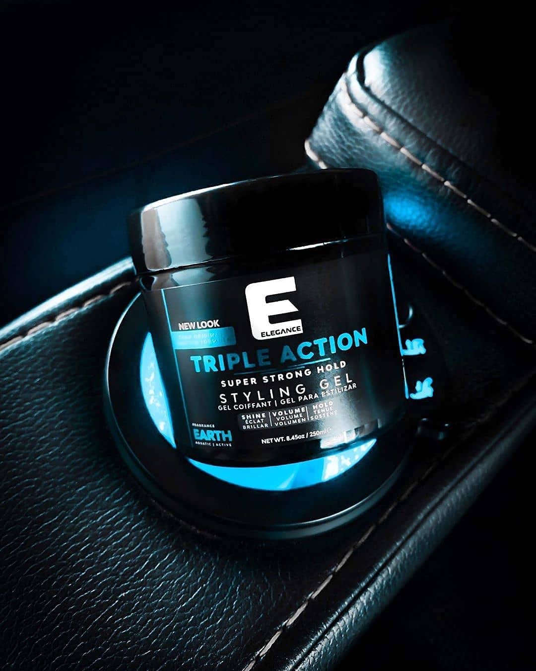 E Elegance Earth Fragrance gel emphasizes extreme volume on fine hair for added lift