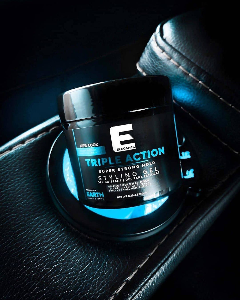 E Elegance Earth Fragrance gel emphasizes extreme volume on fine hair for added lift