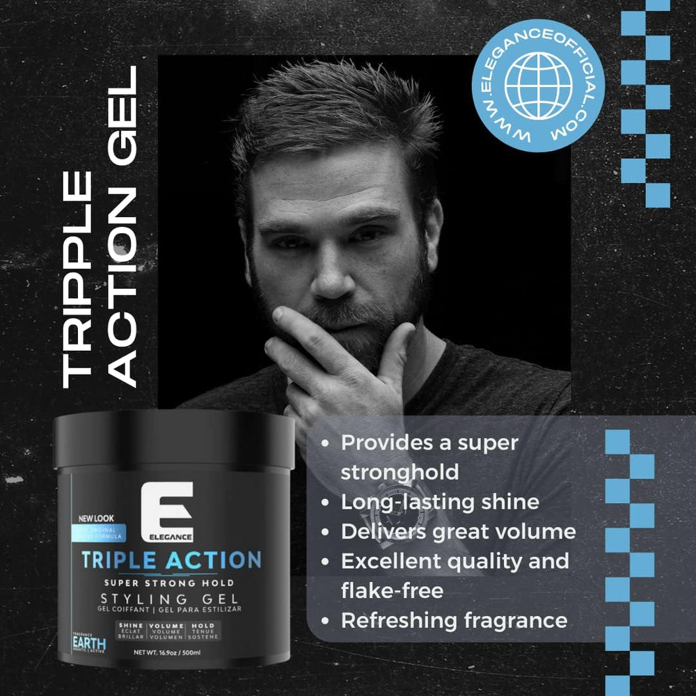 E Elegance Earth Fragrance gel delivers lasting shine on styled hair
