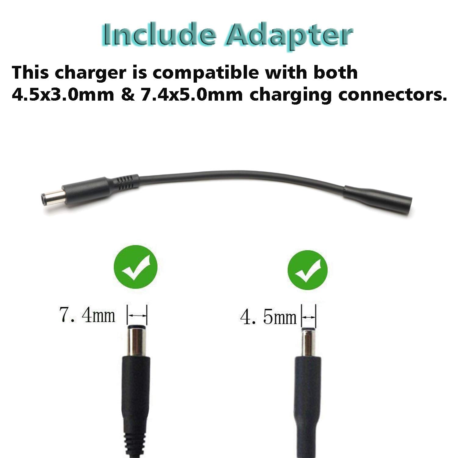 E ERSY 65W charger with 8.8 ft cord enabling flexible desk and travel use