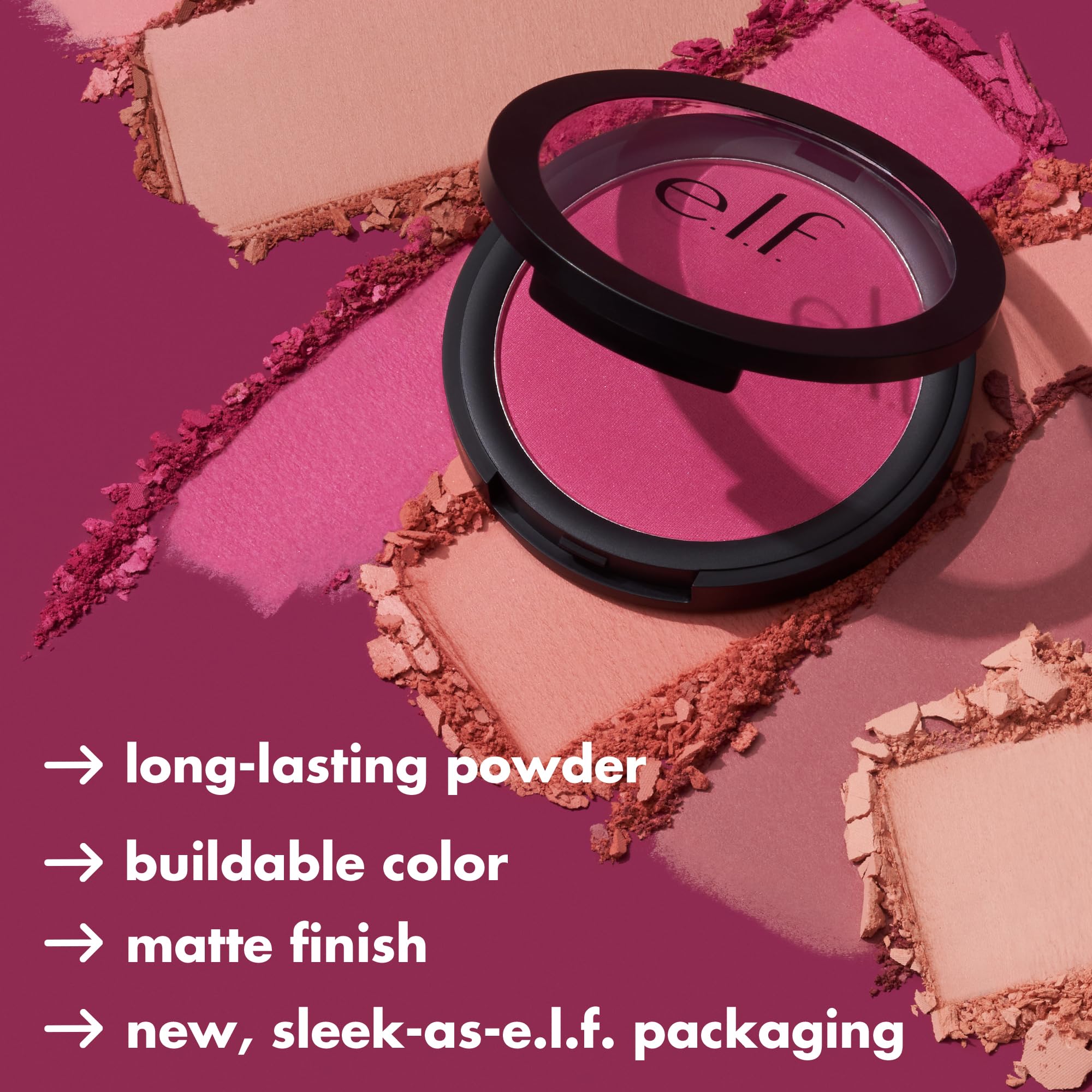 e.l.f. lightweight formula blends easily for layered color.