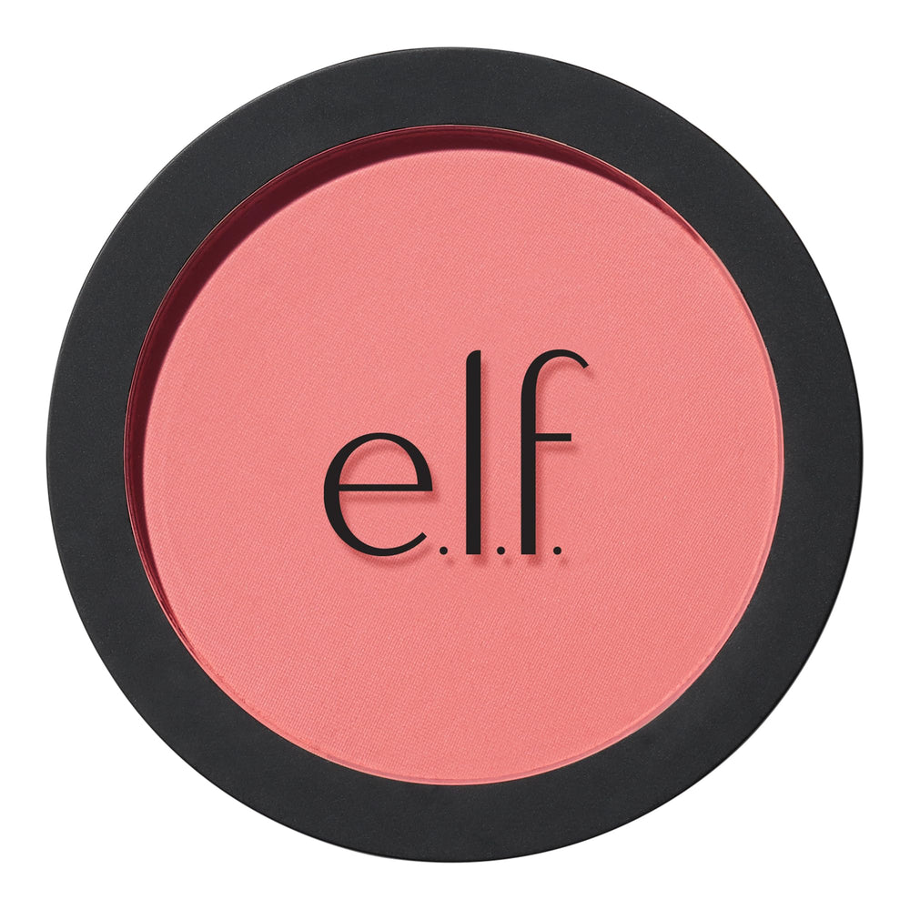 e.l.f. primer-infused matte blush packaging highlights sleek design and compact travel-friendly case