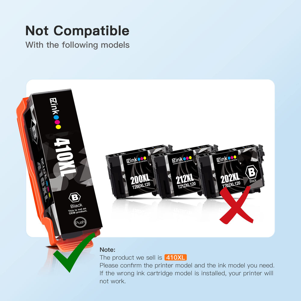 E-Z Ink 410XL compatibility with Epson Expression XP-7100 printer.