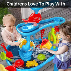 eaacaa Water Table with Chair teeter-totter fosters cooperative balance during play