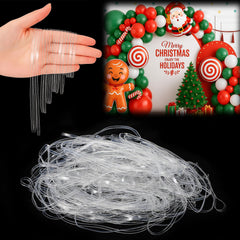 Eaasty clear rubber bands for balloon arch assembly provide invisible, secure connections.