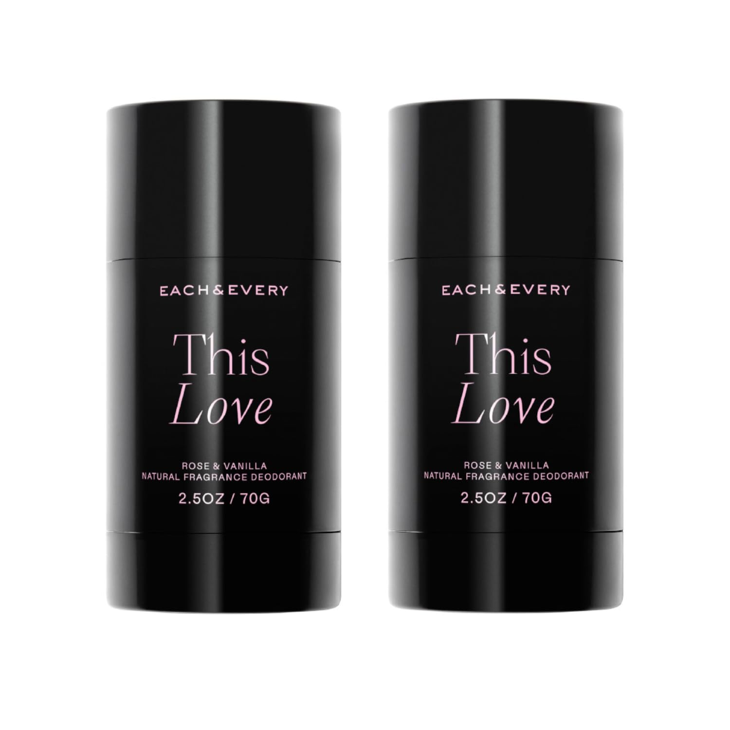 Each & Every Rose Vanilla deodorant stick delivers long-lasting freshness with a gentle formula.