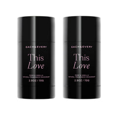 Each & Every Rose Vanilla deodorant stick delivers long-lasting freshness with a gentle formula.