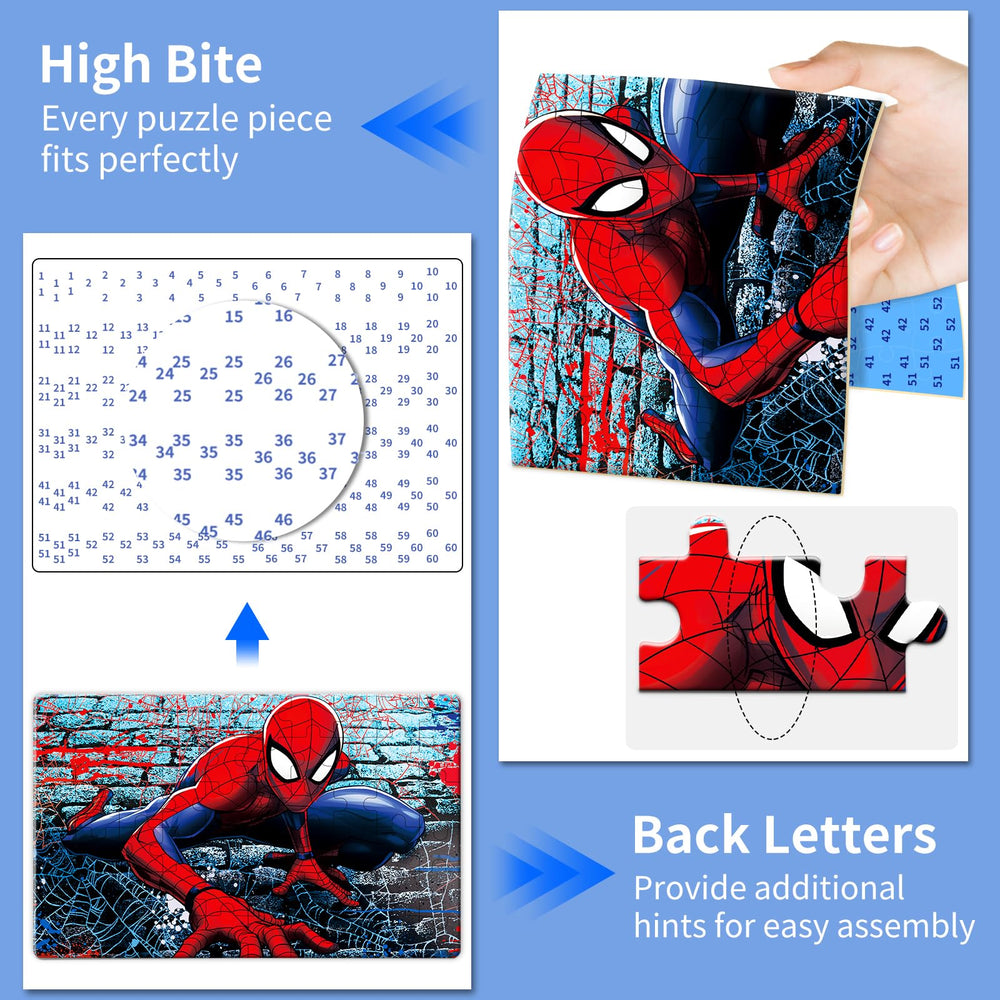 Eagarch puzzle with 1:1 poster supports independent play.