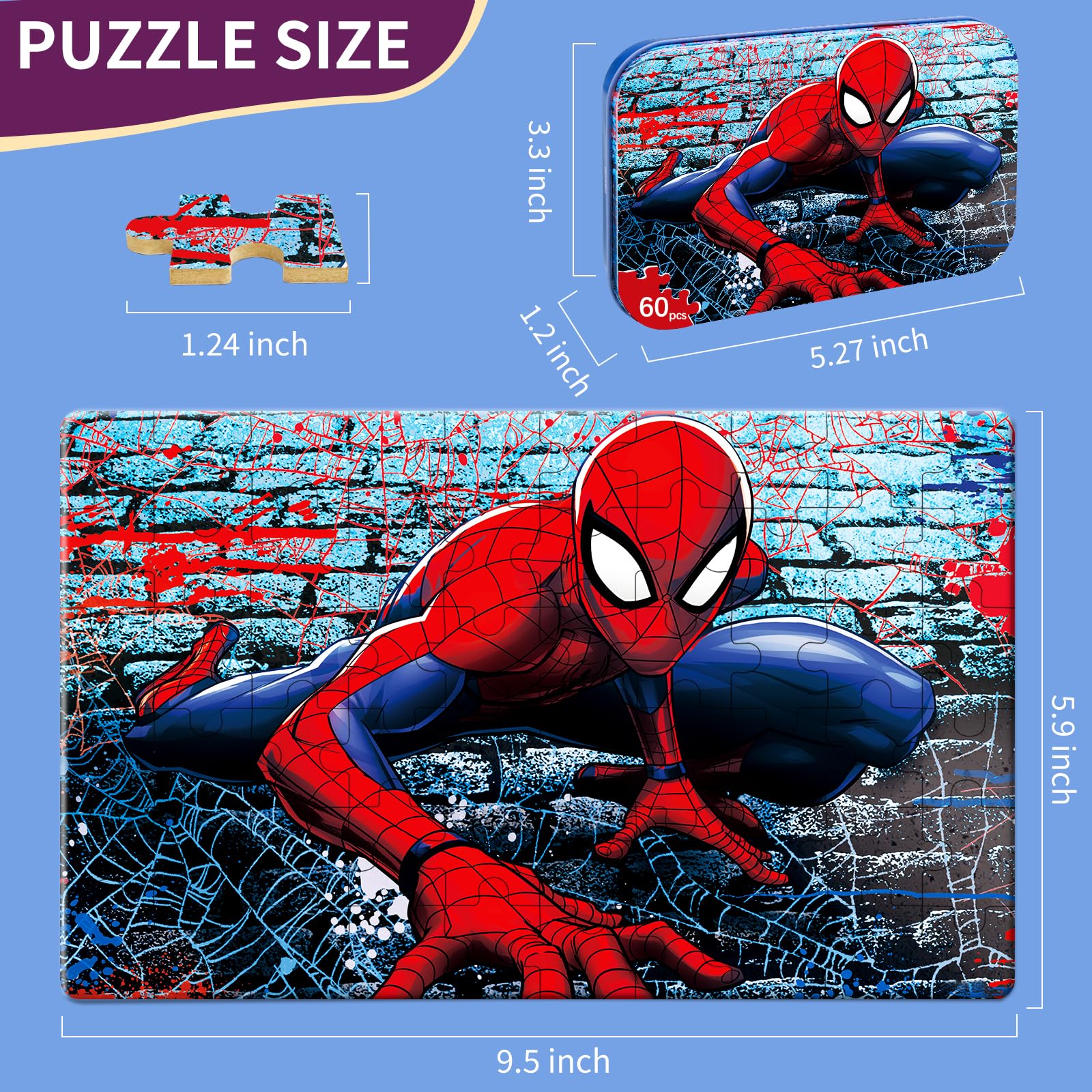Eagarch puzzle pieces close-up show colorful, sturdy cardboard.