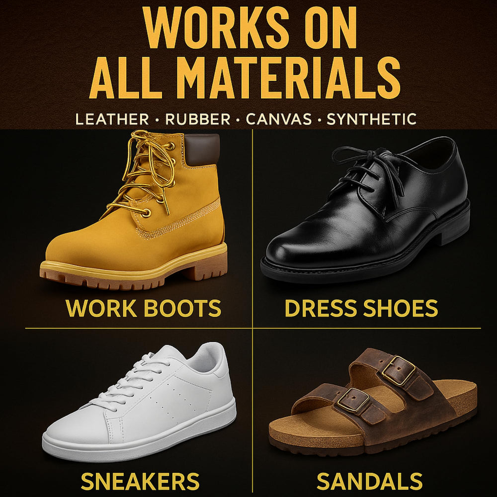 Eagle boot soles repair adhesive in rugged environments.