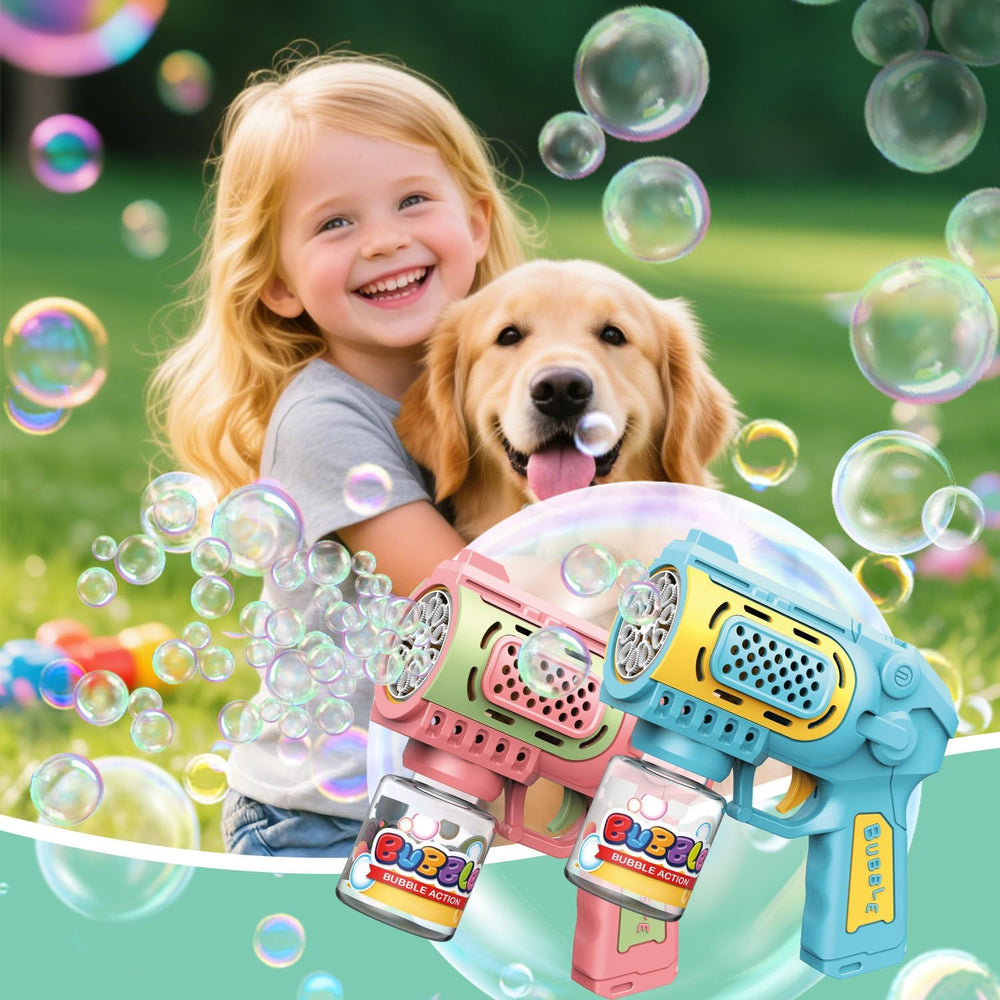 EagleStone two-pack bubble guns enable shared play and double the fun.