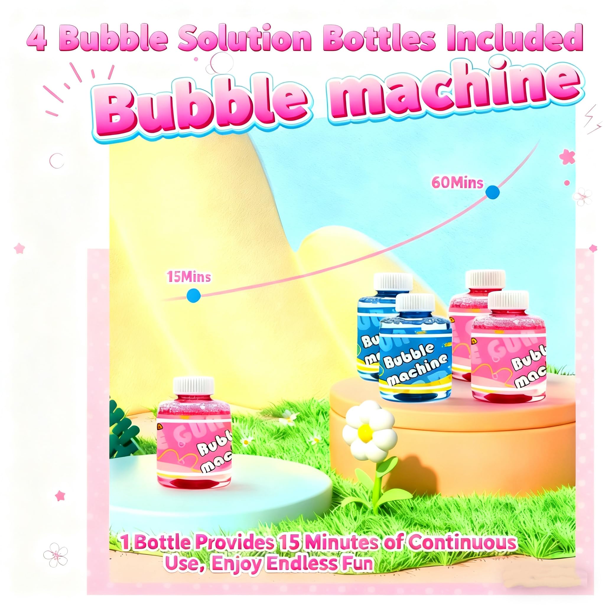 EagleStone bubble gun 360-degree leak-proof design prevents messy spills.
