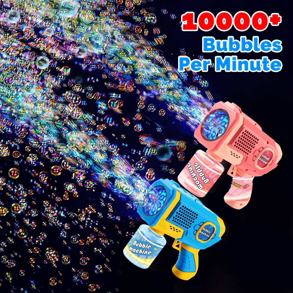 EagleStone bubble gun LED lights brighten bubble moments at dusk.