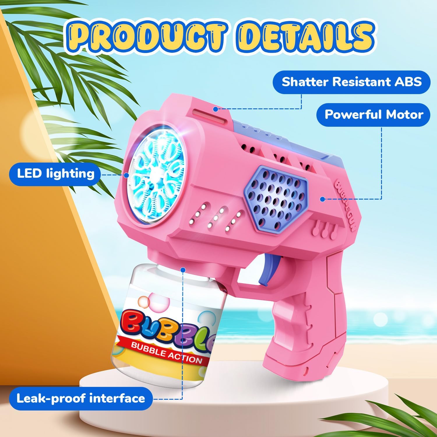 Bubble gun setup at a wedding or birthday party with kids