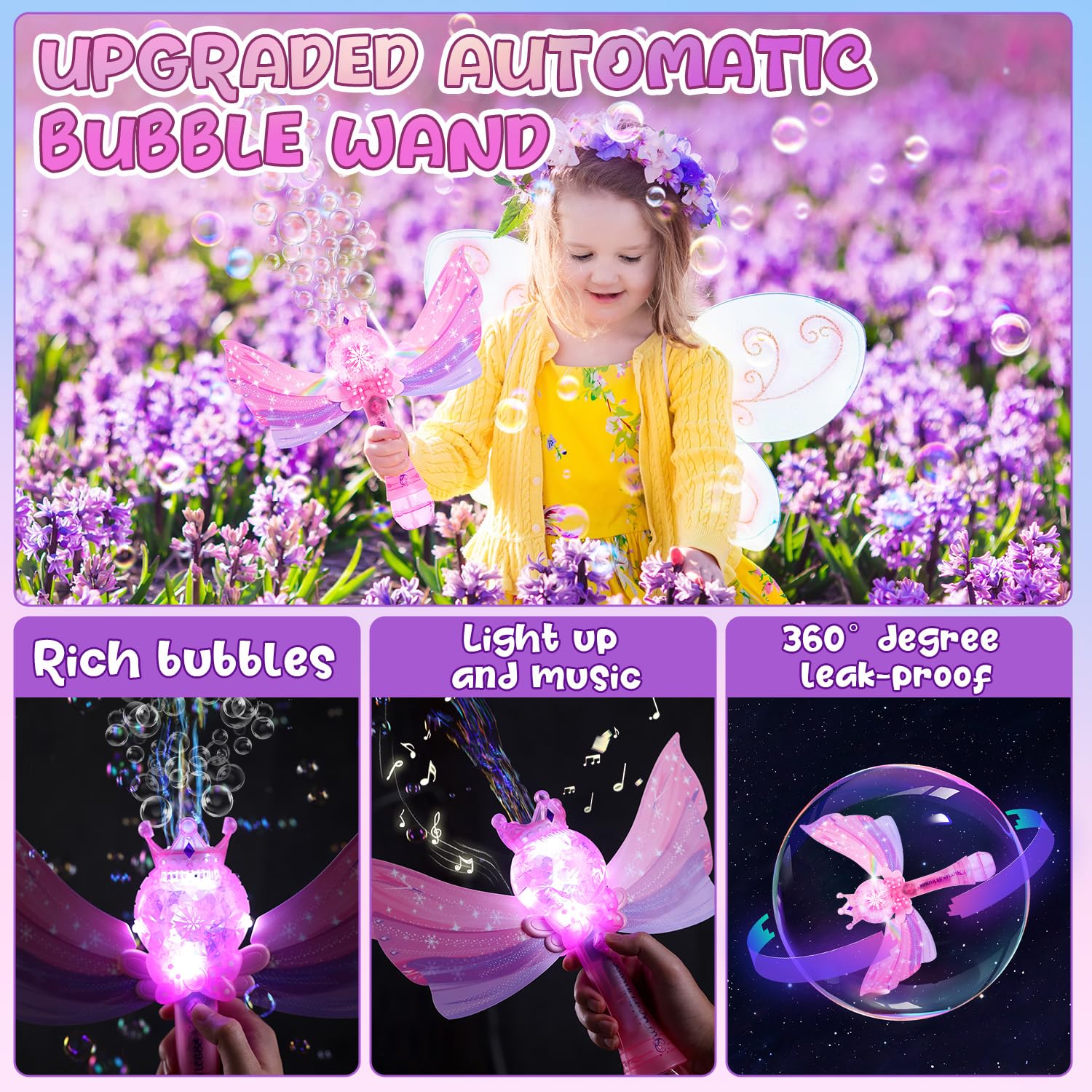 EagleStone bubble machine LED lights – bright visuals spark giggles.