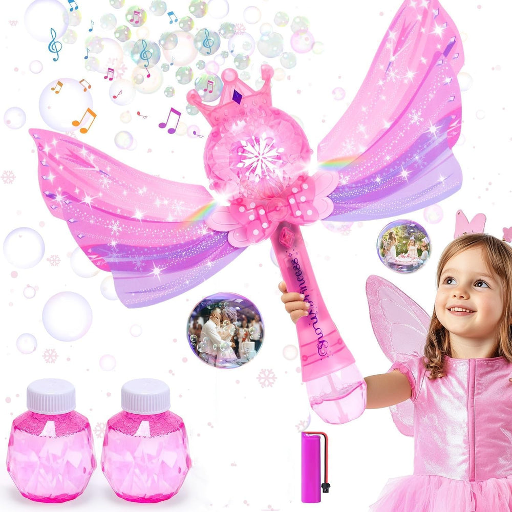 EagleStone Princess Wand pink – creates vivid bubbles for outdoor play.