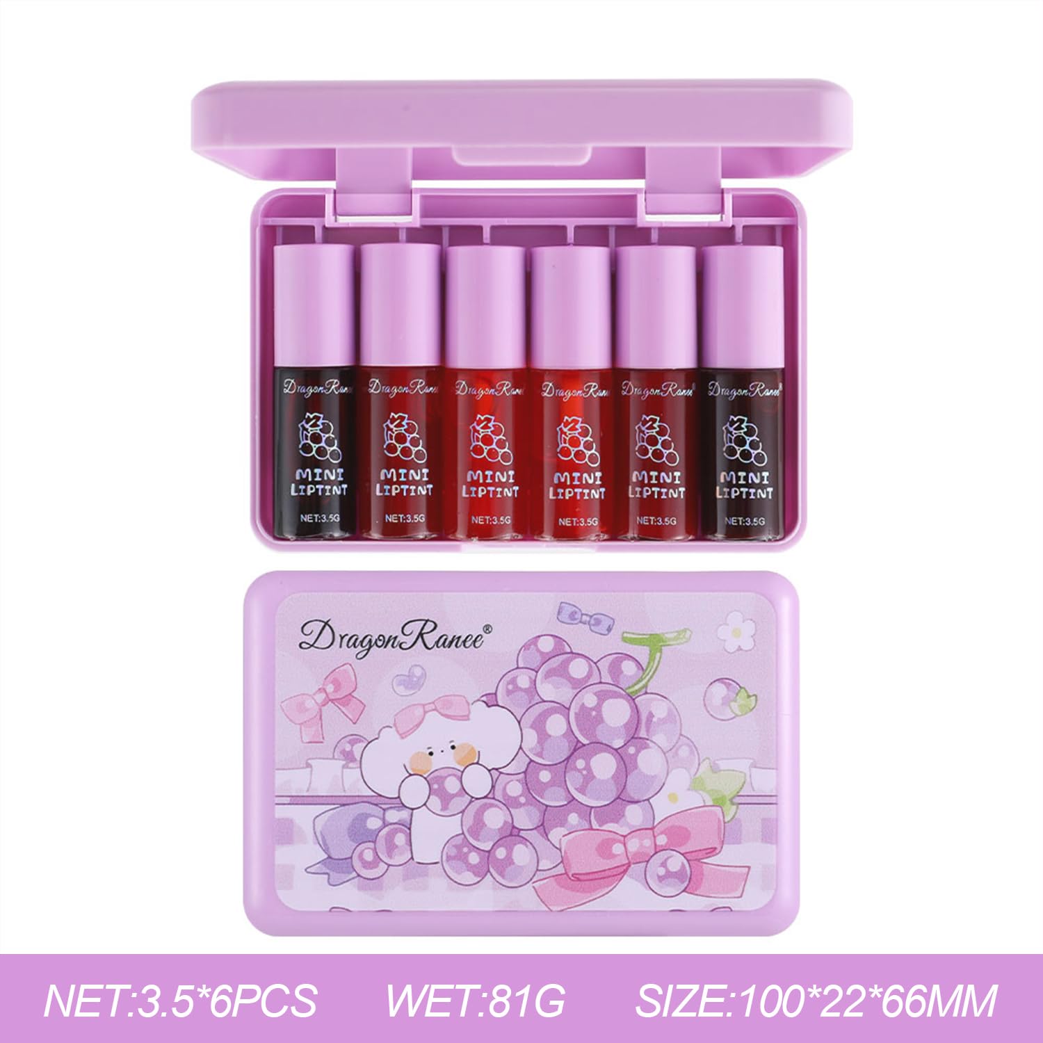 Eakroo 6-Shades Mini Liquid Gloss offers rich color options.
