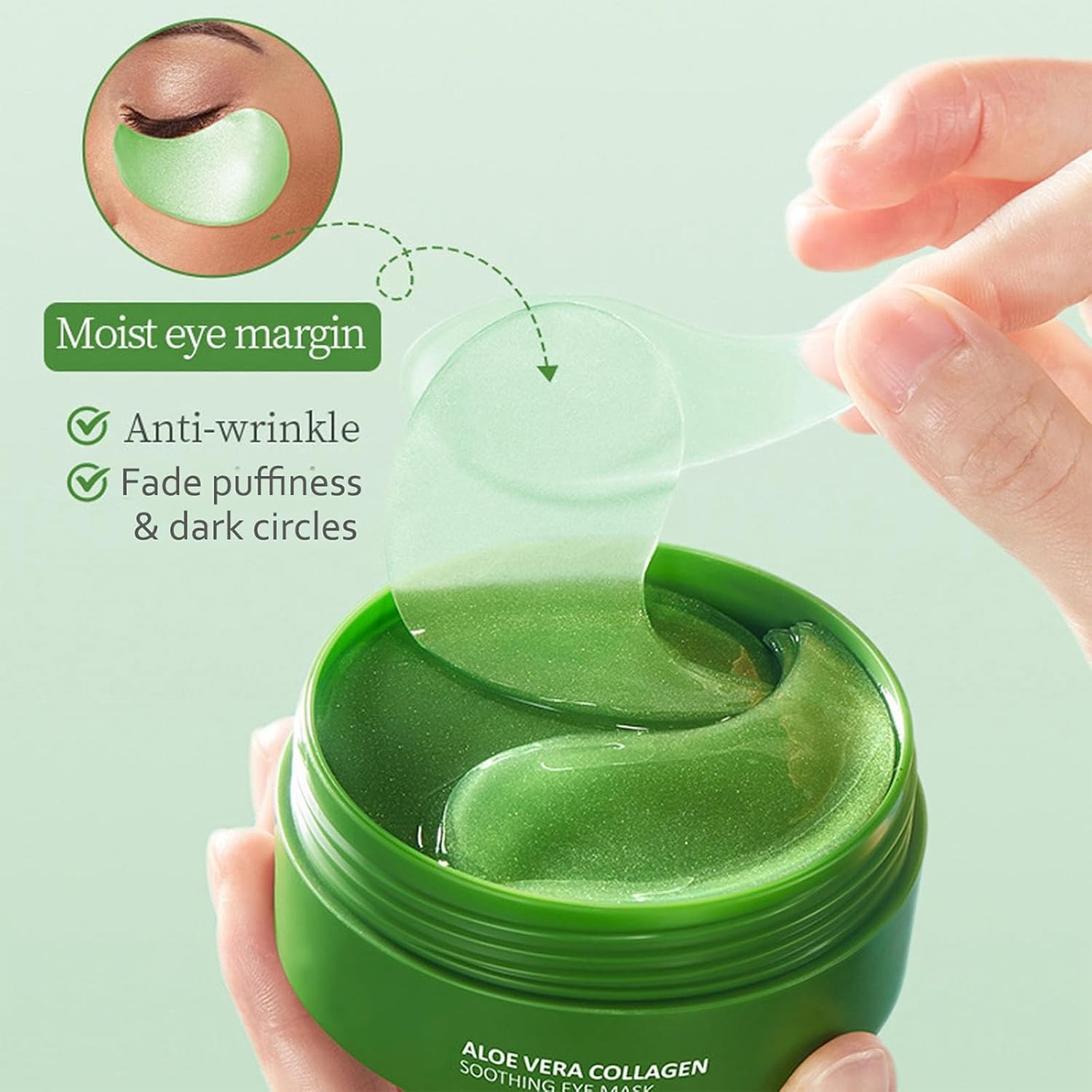 Eakroo aloe vera eye mask provides deep hydration for smooth skin.